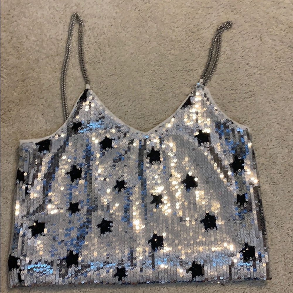 Silver star tank top!
